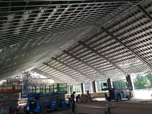 steel agricultural building with full ridge vents to always keep air moving