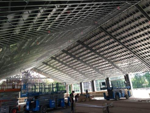 steel agricultural building with full ridge vents to always keep air moving