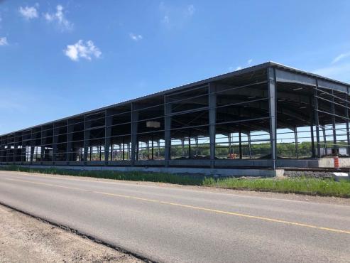 industrial multispan building in progress