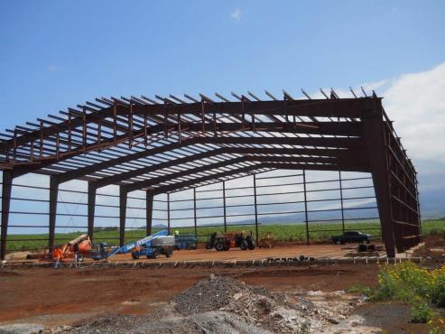 high bay steel aviation building frame 
