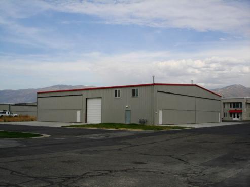 completed high bay steel aviation building frame 