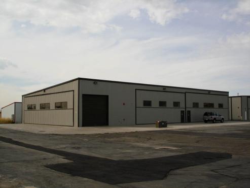 aircraft hanger with storage and crew quarters