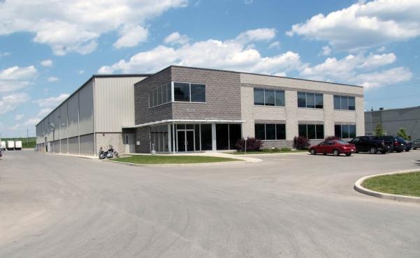 steel commercial building with warehouse and office areas