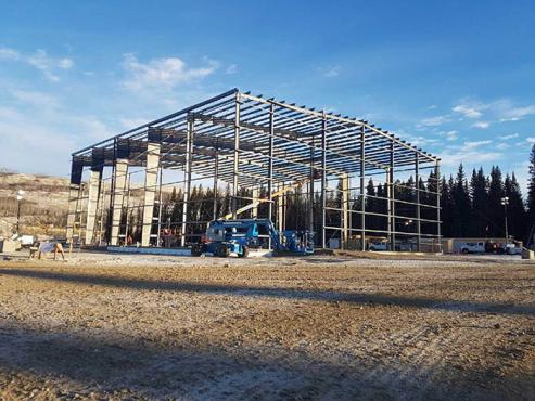 in process industrial metal building project